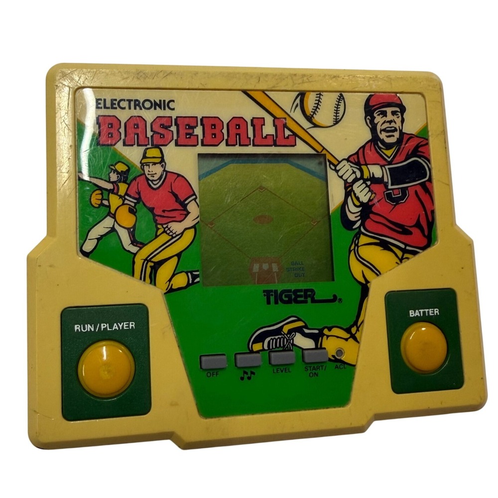 Vintage Tiger Electronic Baseball Handheld LCD Game Retro 1980s Sports Toy